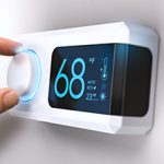 Thermostat set at 68 degrees Fahrenheit 
